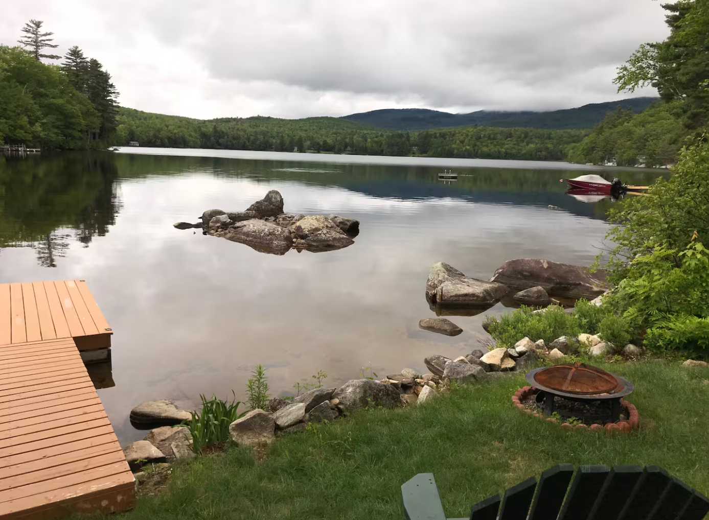 Howard Pond shoreline and forest